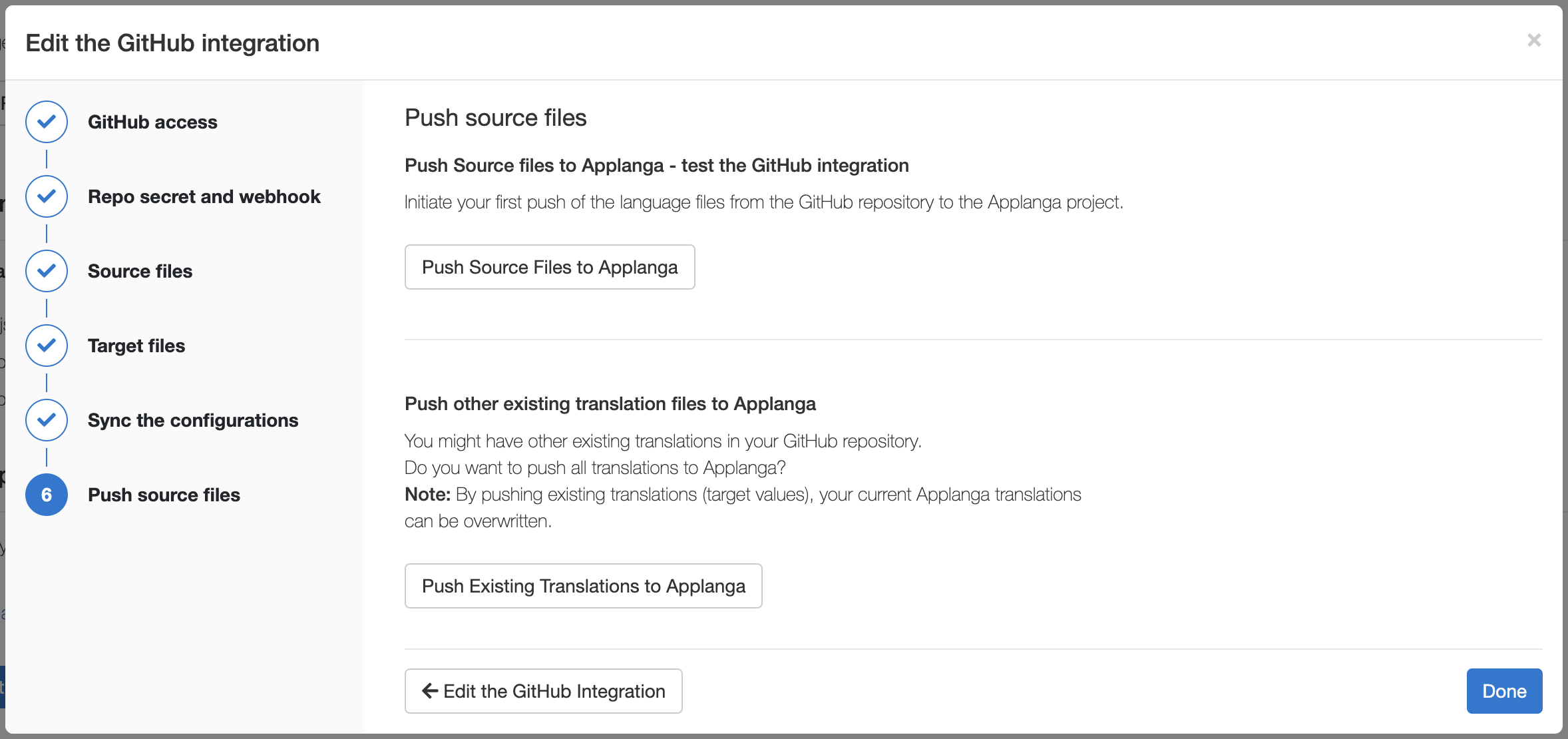 Sync Configuration