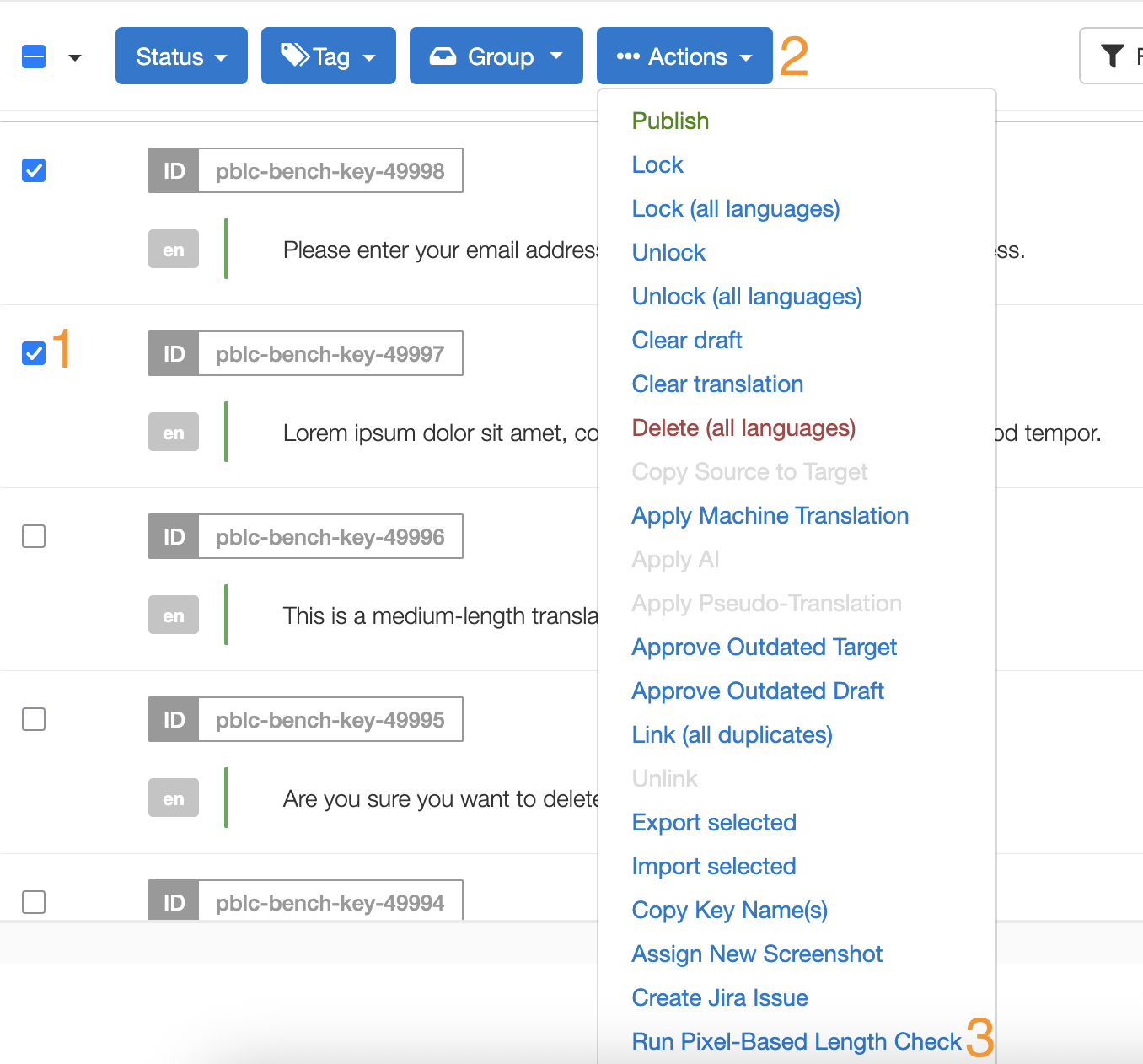 Running the Pixel-Based Length Check